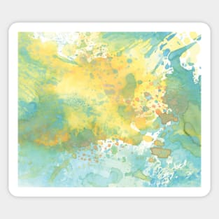 Blue Green Splash :: Patterns and Textures Sticker